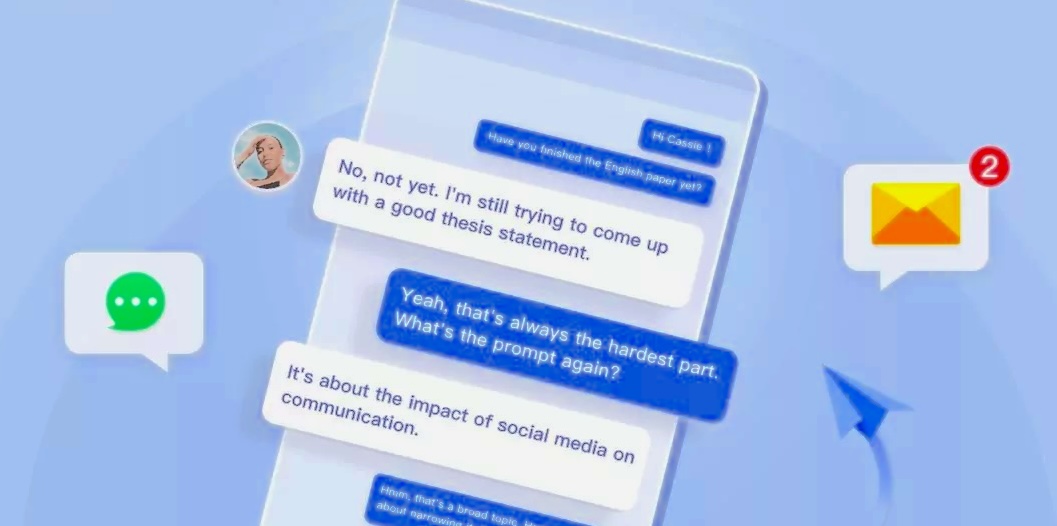 Child texting on smartphone with parental oversight icon; family monitoring concept