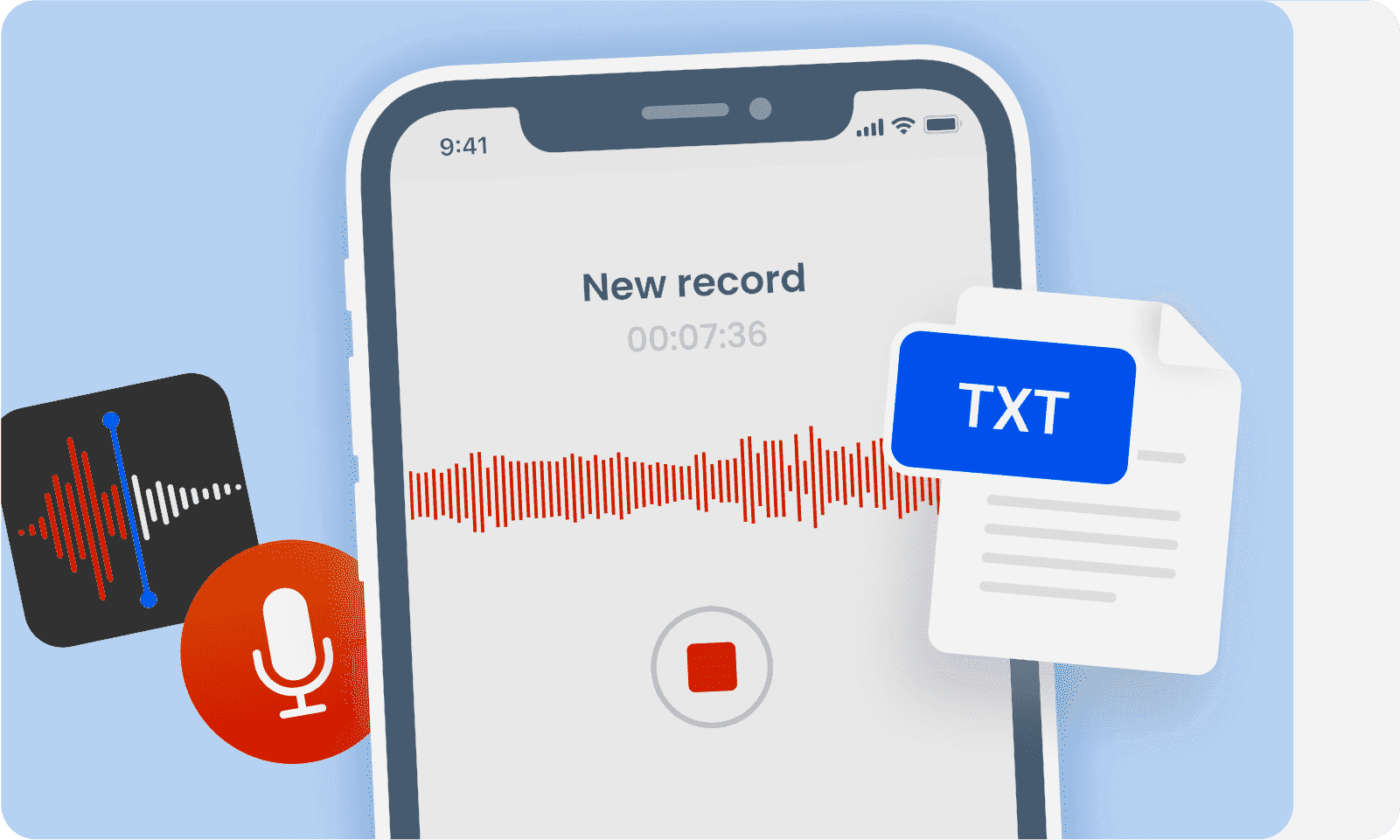 Parent using a smartphone to listen to one‑way audio from a child’s device